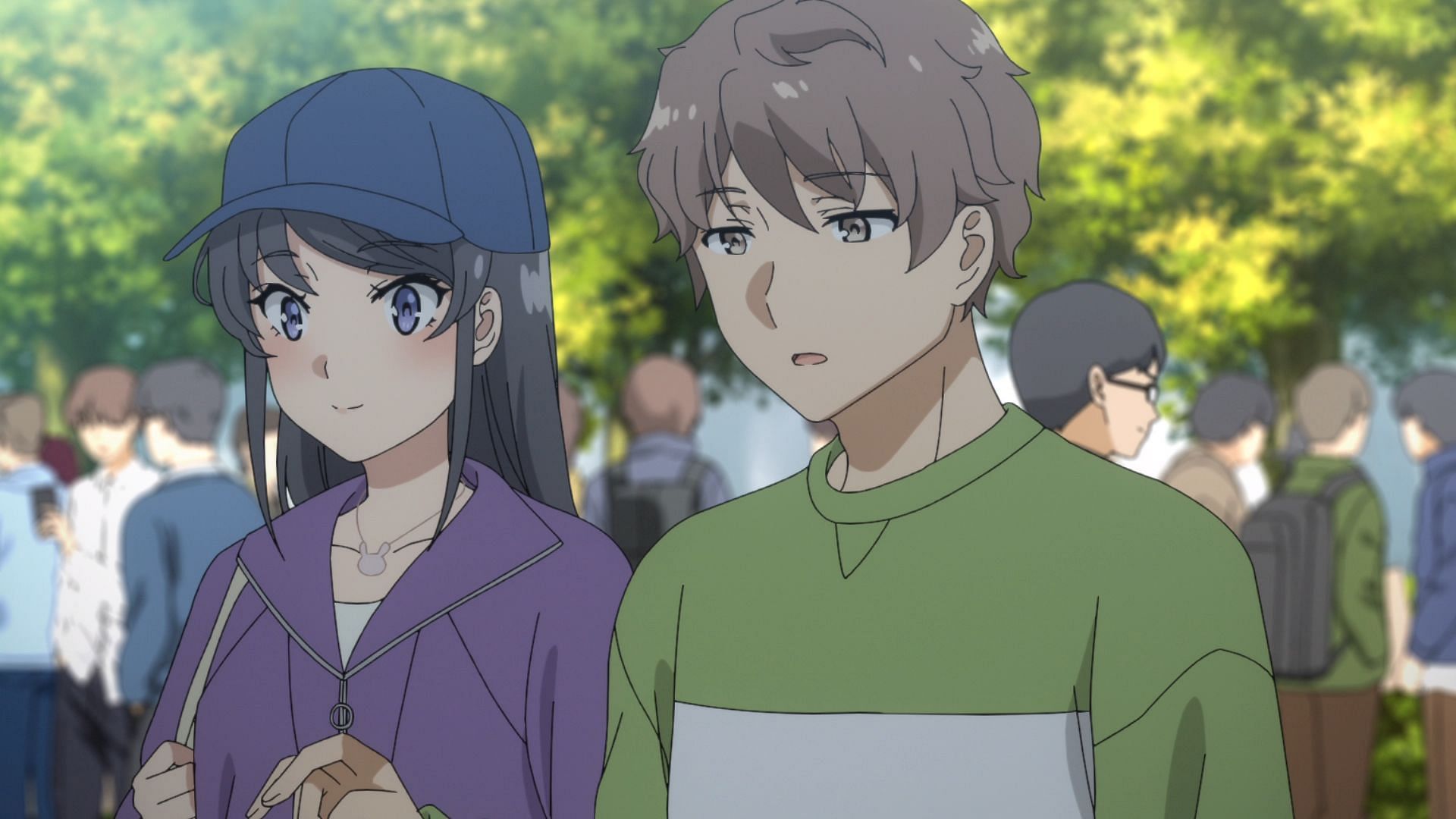 Mai and Sakuta as seen in Rascal Does Not Dream of Santa Claus (Image via CloverWorks)